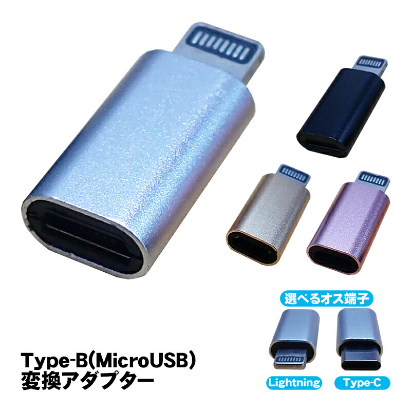 楽天市場】変換アダプター Type-Bを変換 選べるオス端子