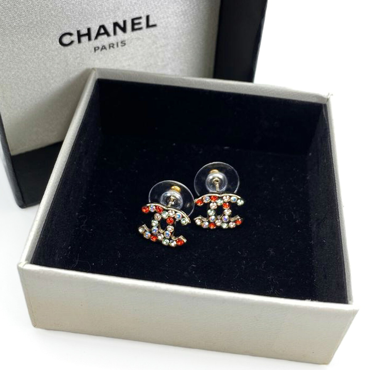 楽天市場】CHANEL シャネル ピアスココマーク CCロゴマーククリア