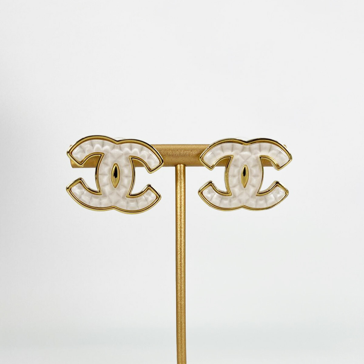 上*子様 鑑定品　CHANEL ダブルCロゴ ピアス(両耳用) 楽天市場】シャネル CHANEL ピアス CCマーク ダブルC ココマーク