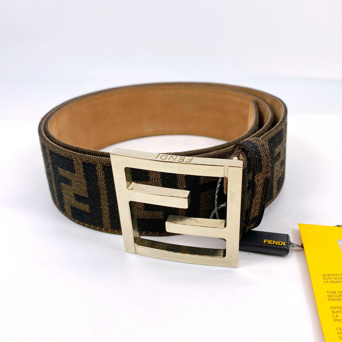 楽天市場】フェンディ FENDI ベルト FFロゴ レザー×キャンバス