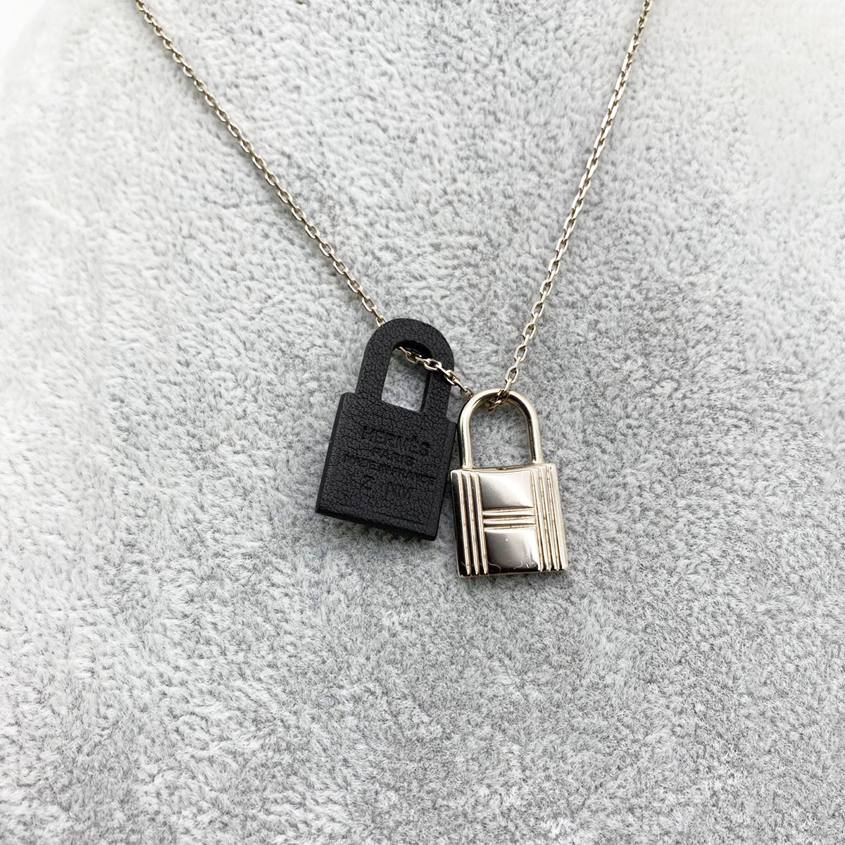 エルメス オーケリーネックレス☆シルバー☆エトゥープ オーケリー PM ペンダント エトゥープ[] O'Kelly Necklace