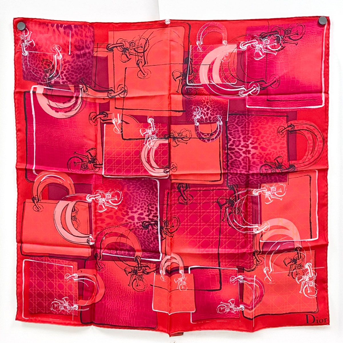 楽天市場】ディオール DIOR スカーフ レッド レディース