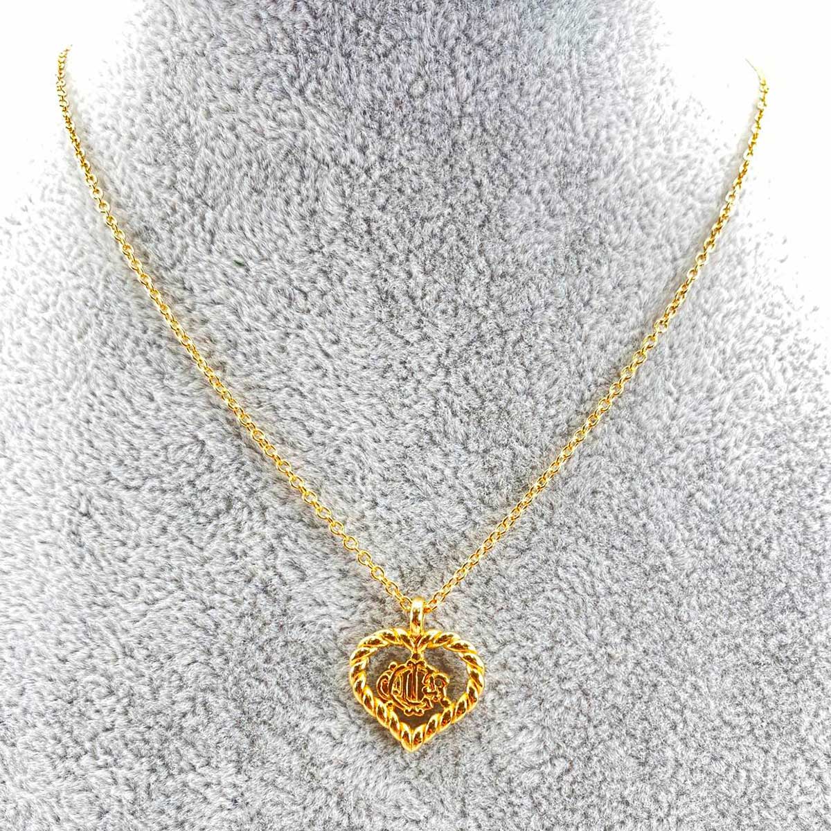 ✨美品✨CD クリスチャンディオール ハート クリスタル ネックレス クリスチャンディオール Christian Dior CD ネックレス ハート ロゴ