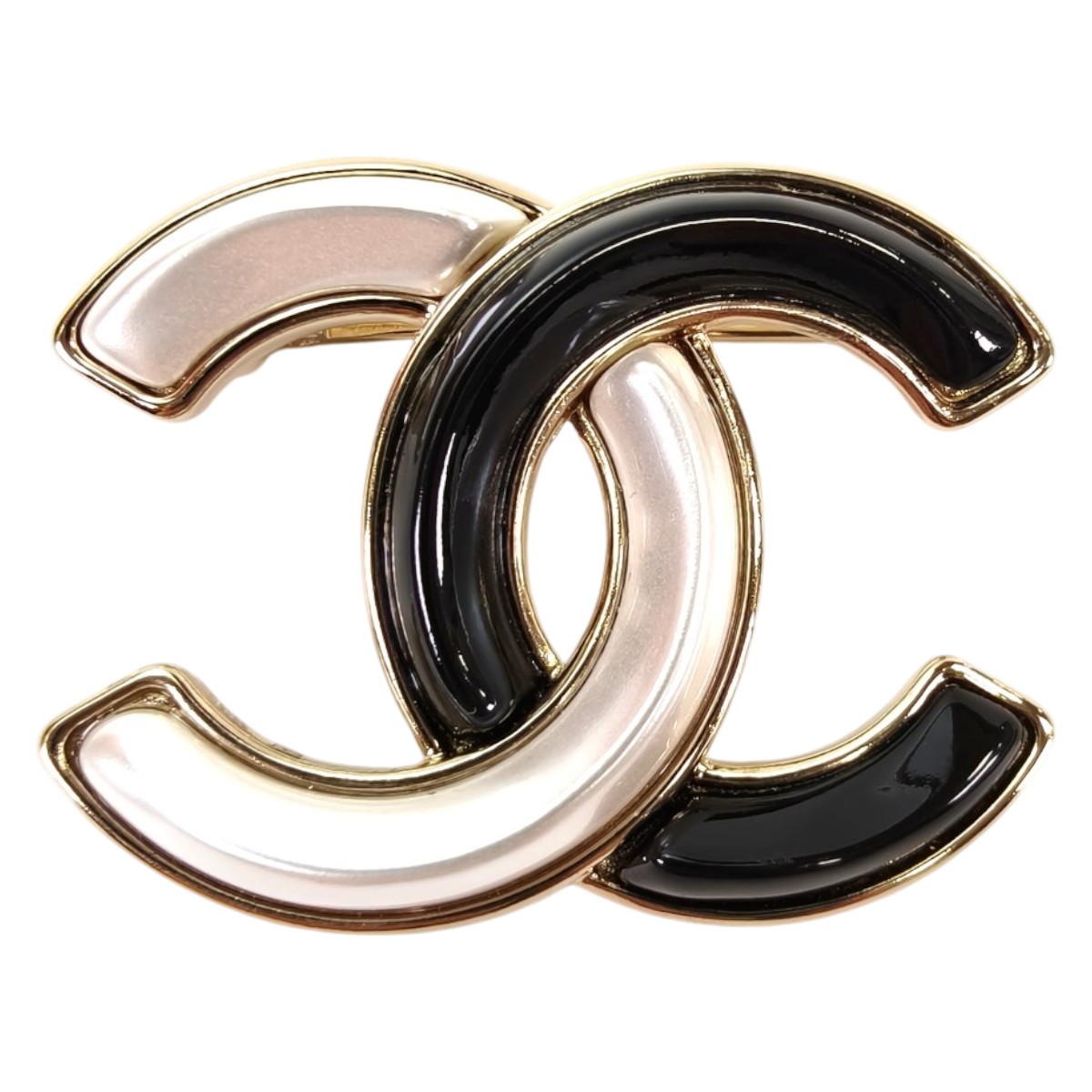 楽天市場】極美品 シャネル CHANEL ココマーク ブローチ 黒×ゴールド