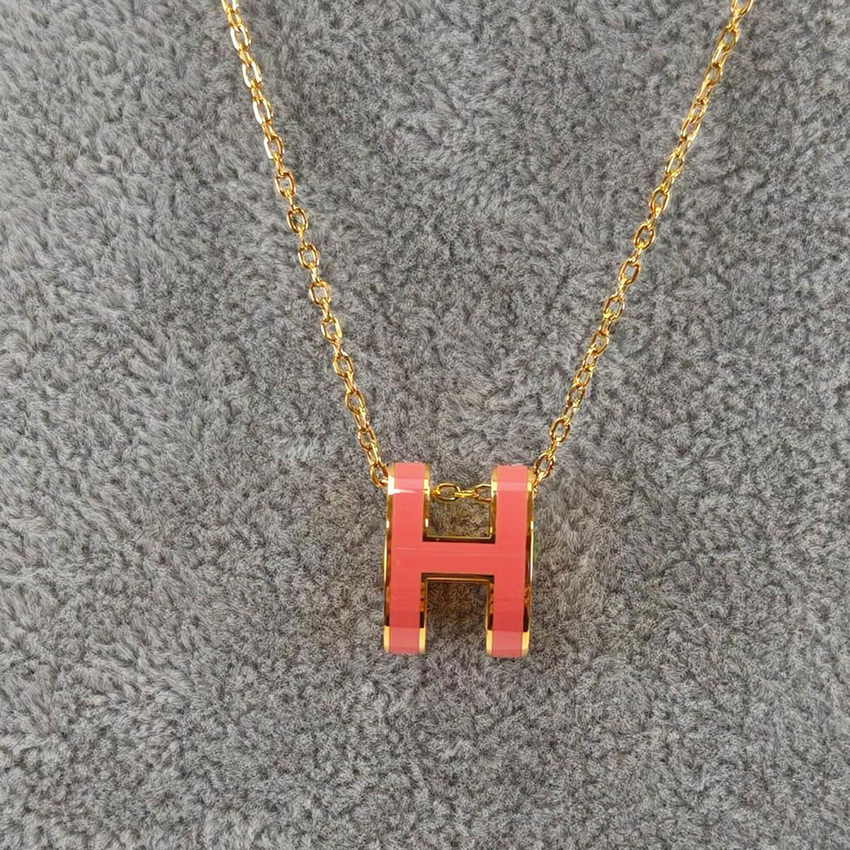 HERMES ペンダント ポップアッシュ オレンジ・ソワ シルバー金具 HERMES エルメス ネックレス ポップアッシュ ミニ・ポップH PG