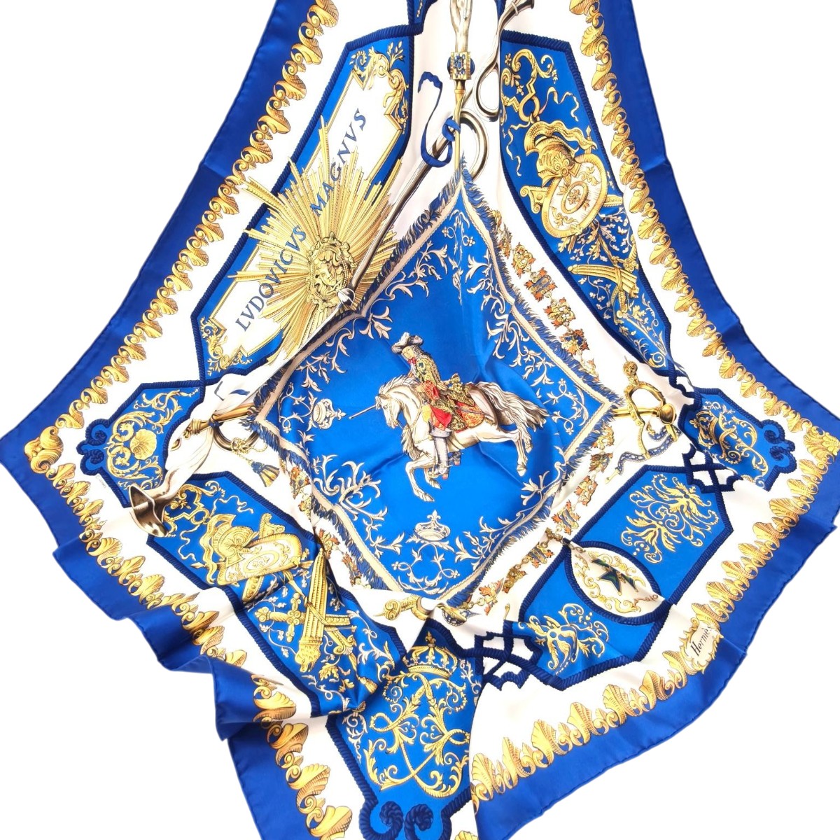 楽天市場】【エルメス】Hermes カレ90 シルクスカーフ LVDOVICVS