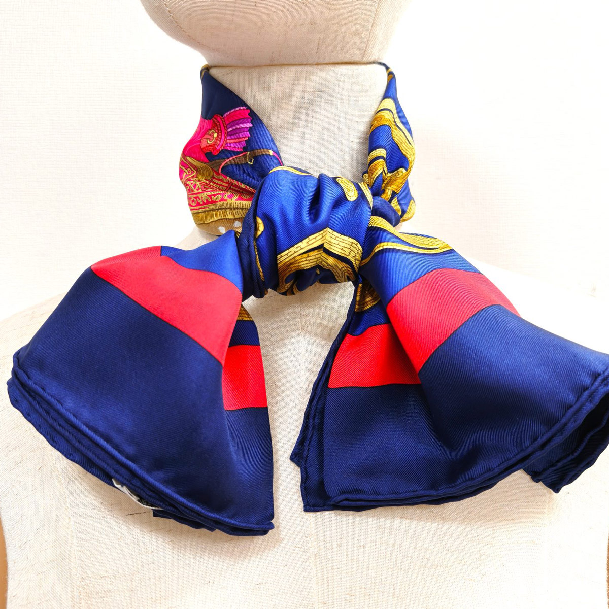 楽天市場】エルメス カレ 90 大判スカーフ LE LAISSER COURRE 猟犬