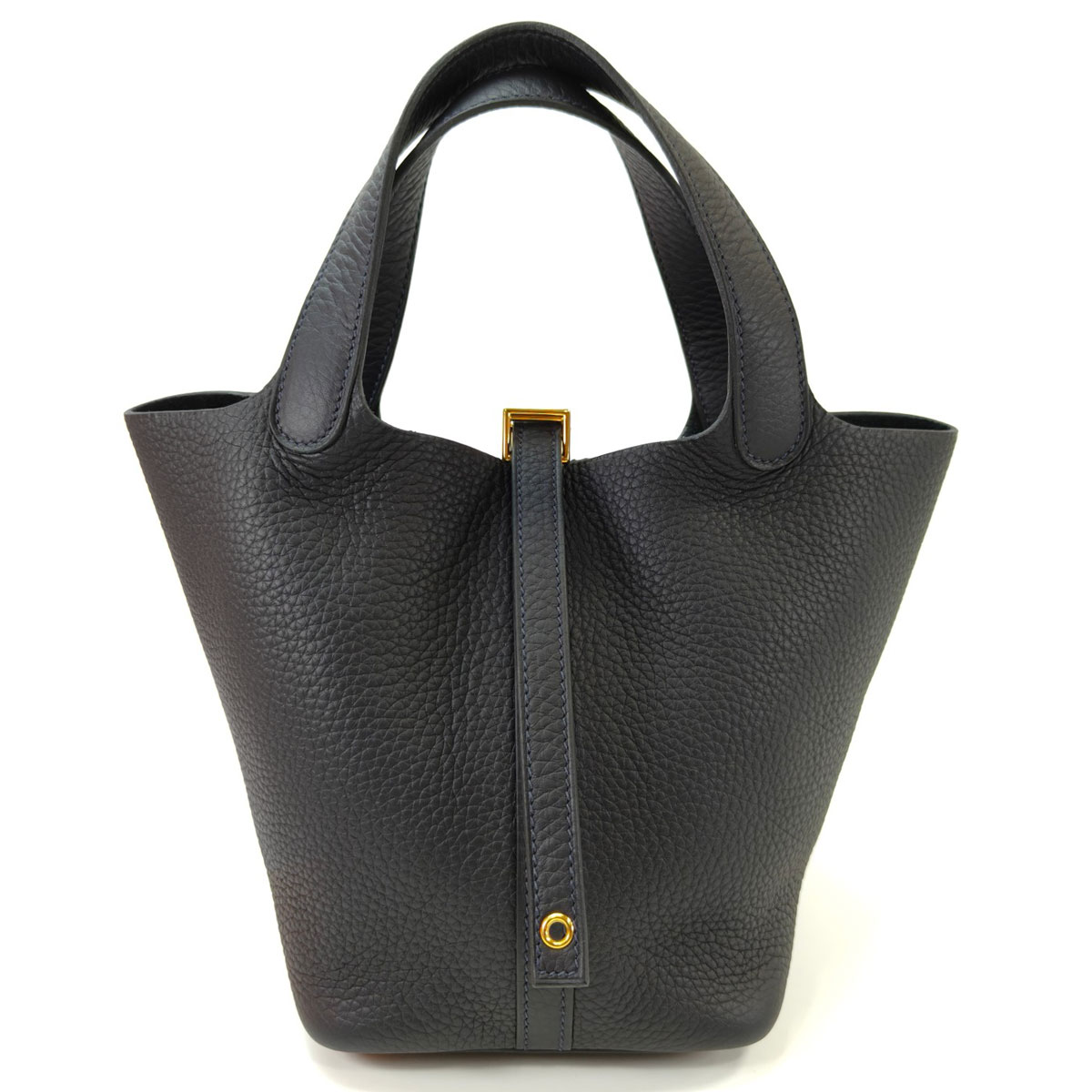 HERMES エルメス ピコタンロックPM ハンドバッグ ネイビー 管理番号：11069
