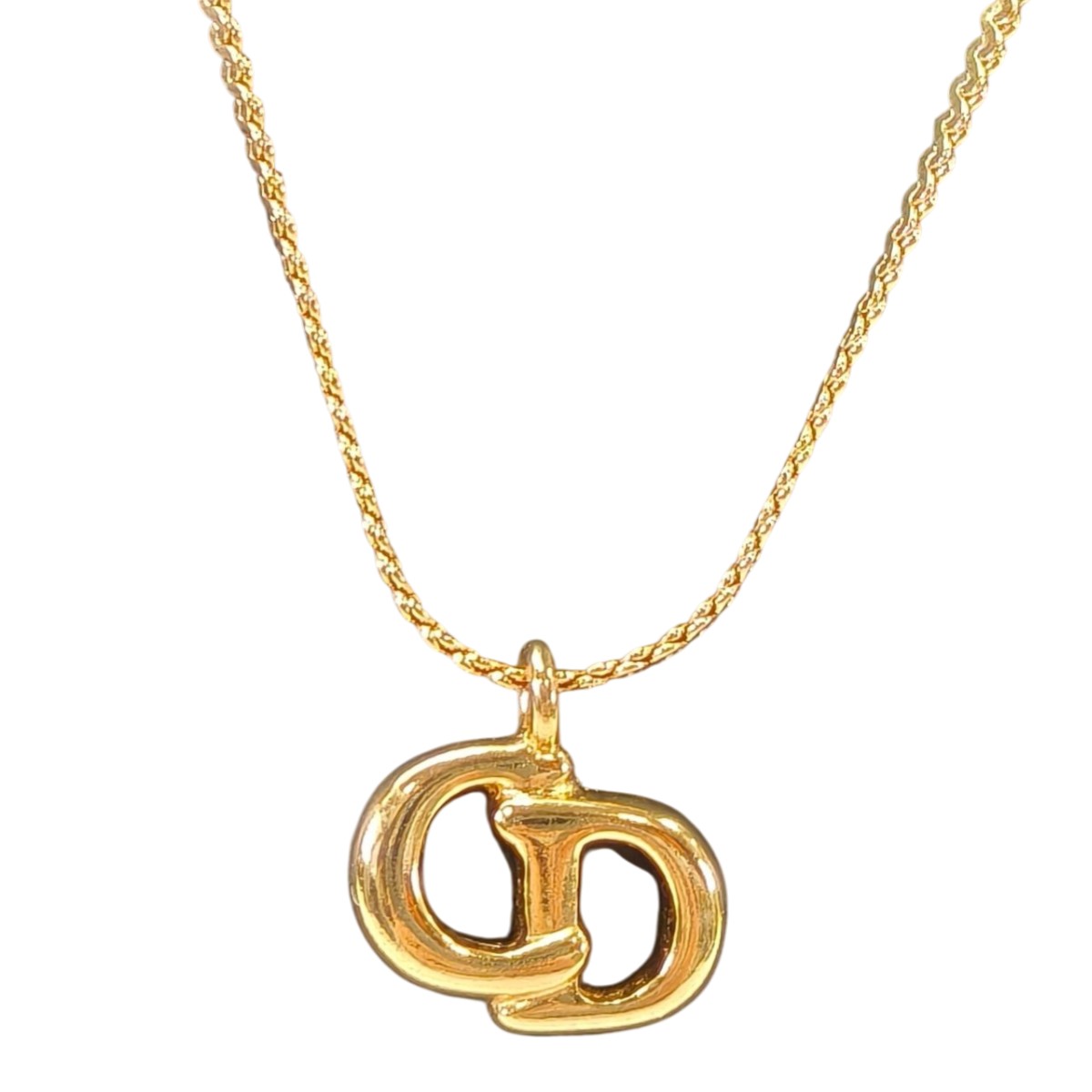 Christian Dior ディオール CDロゴ ネックレス ゴールド 管理番号：11097