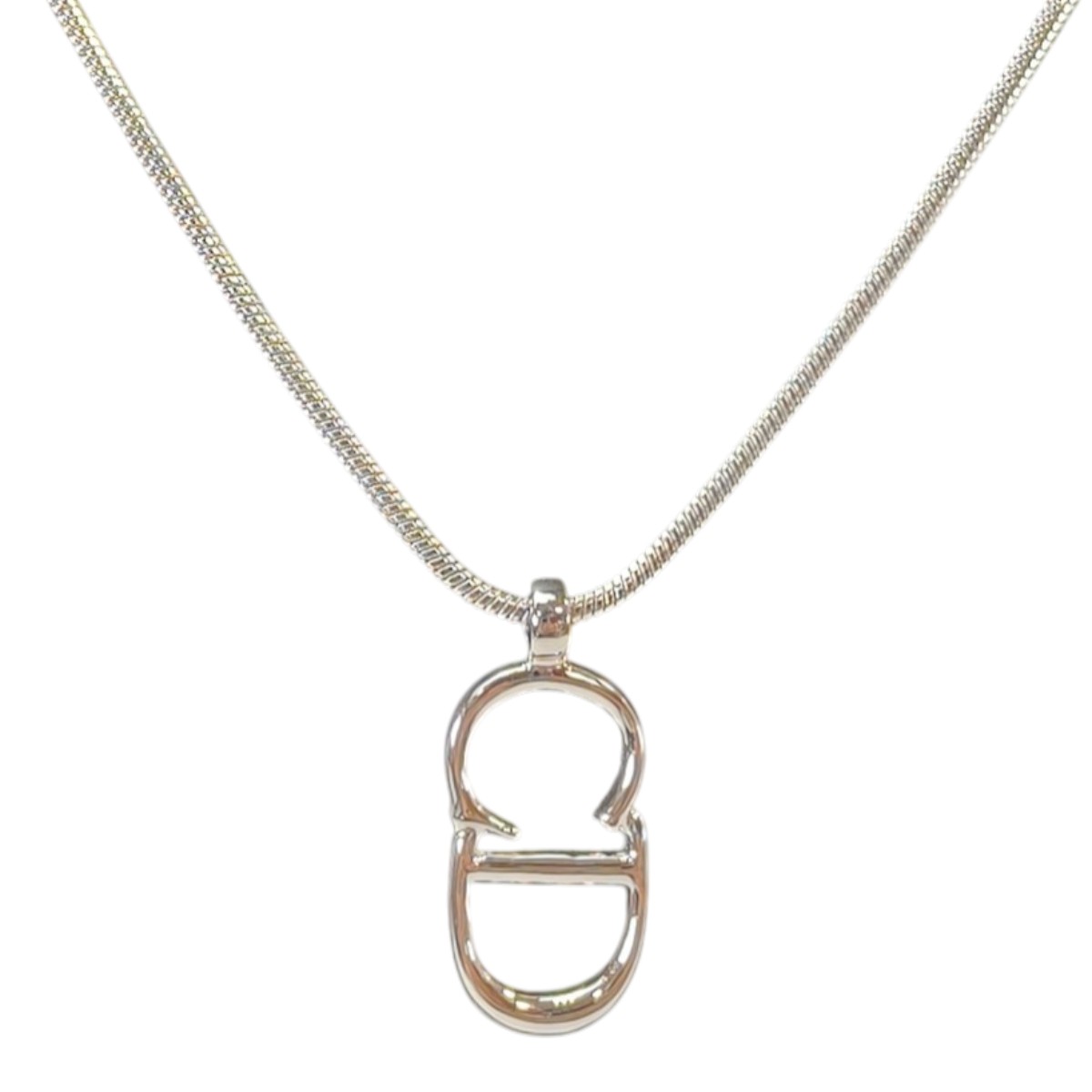 Christian Dior ディオール CDロゴ ネックレス シルバー 管理番号：11100
