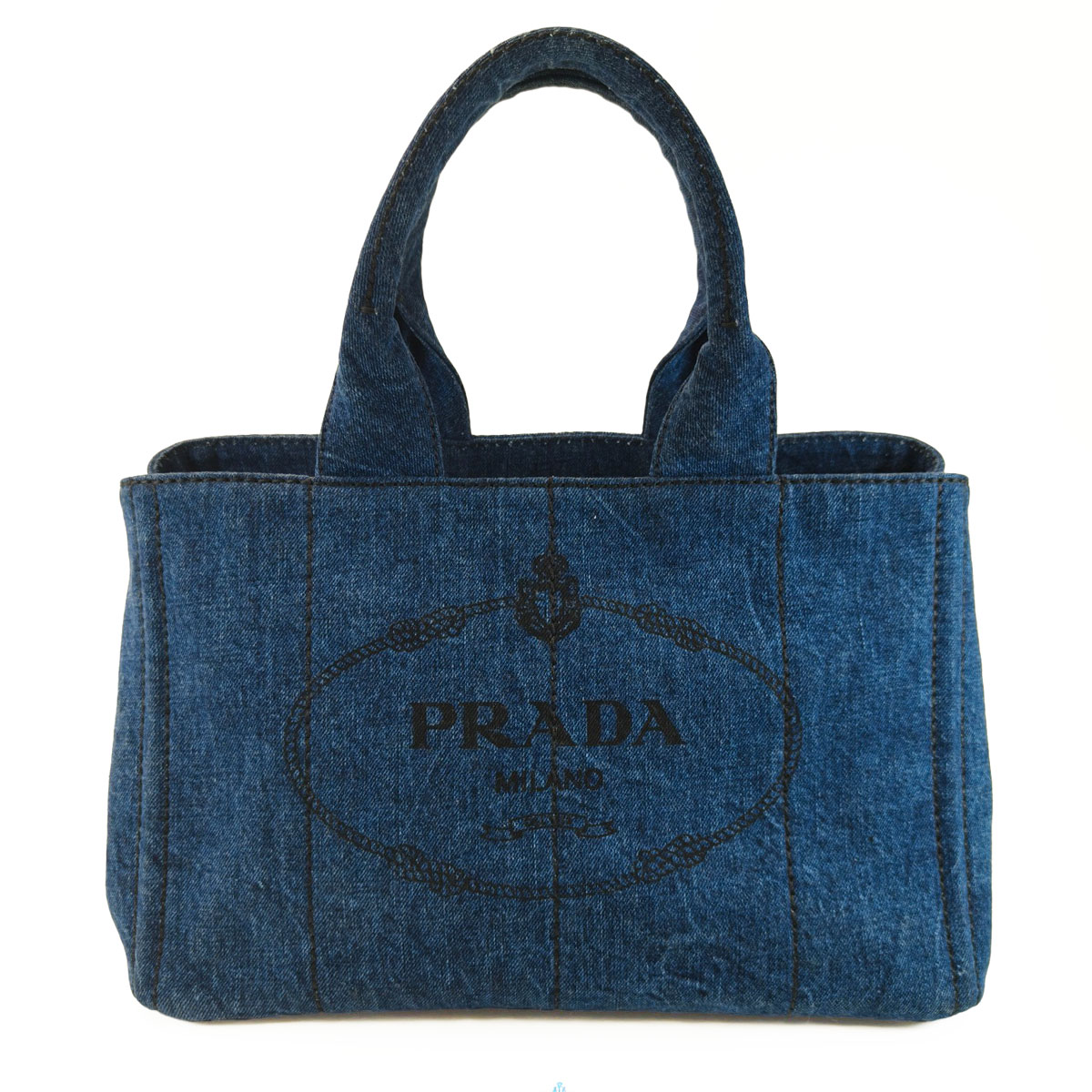 PRADA プラダ カナパ トートバッグ デニム 管理番号：10835