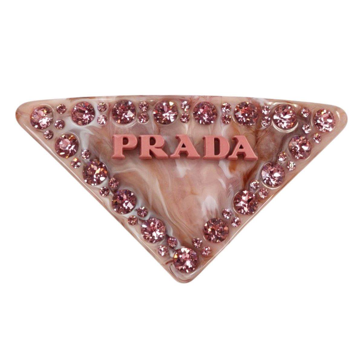 PRADA プラダ トライアングル バレッタ ヘアアクセサリー ピンク 管理番号：10897