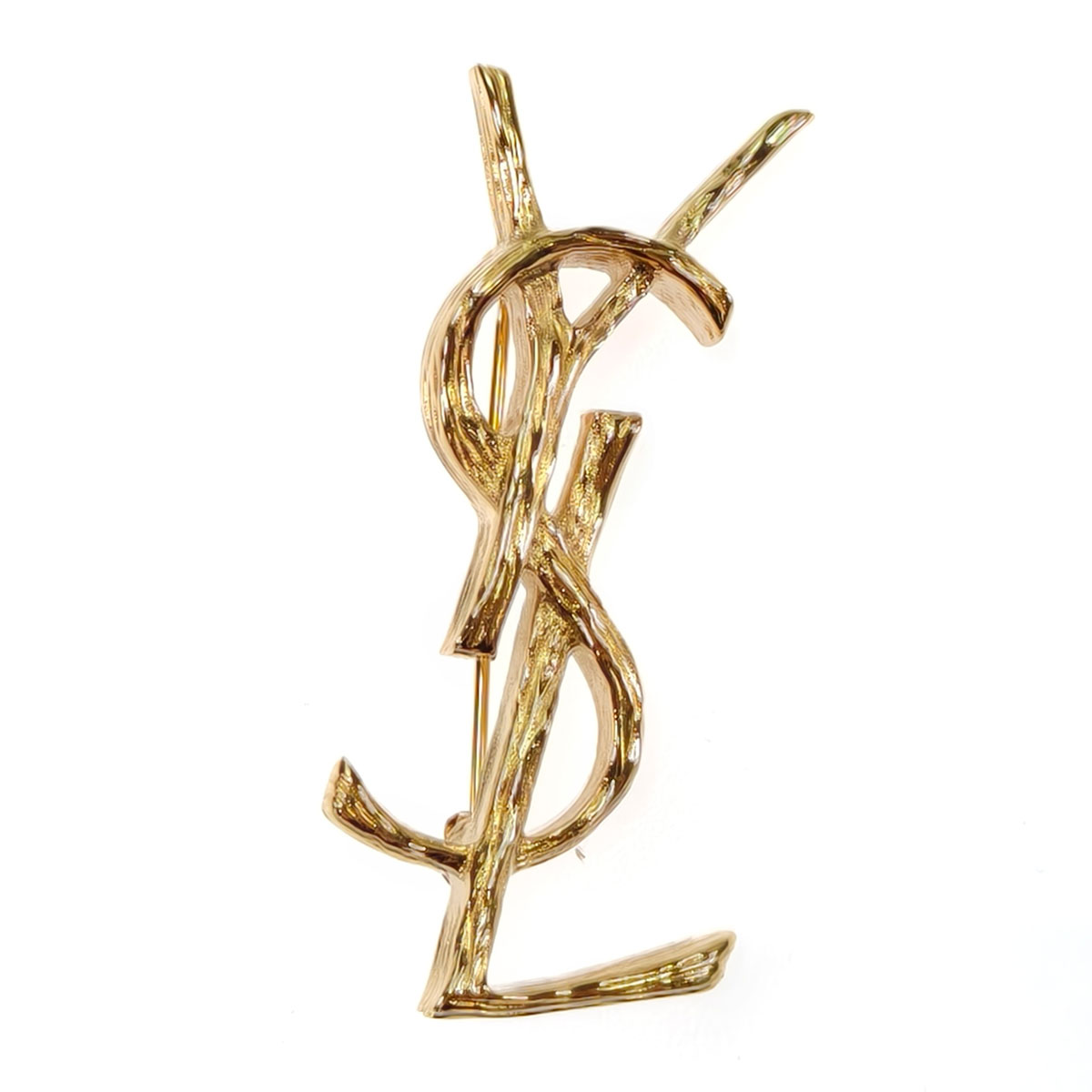 SAINT LAURENT サンローラン YSL カサンドラ ブローチ ゴールド 管理番号：11218｜東京銀座PICALS vintage shop