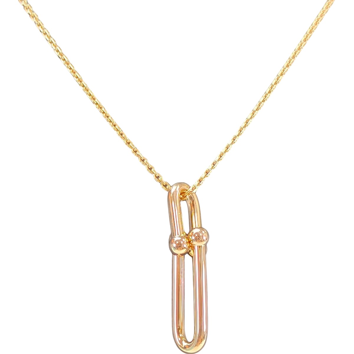 Tiffany ティファニー ハードウェア　スモールリンクネックレス　45cm ティファニー ハードウェア リンク ネックレス ローズゴールド