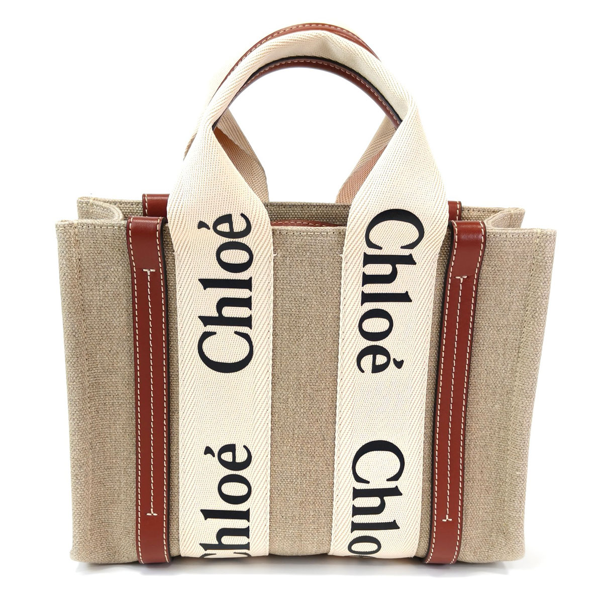 Chloe クロエ Woodyスモール トートバッグ ショルダーバッグ 2Way 赤銅色 管理すること携帯電話：11222