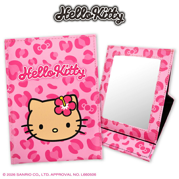 【予約商品 3月下旬発送予定】ハローキティ ギャルシリーズ 折り畳みミラー サンキューマート公式画像