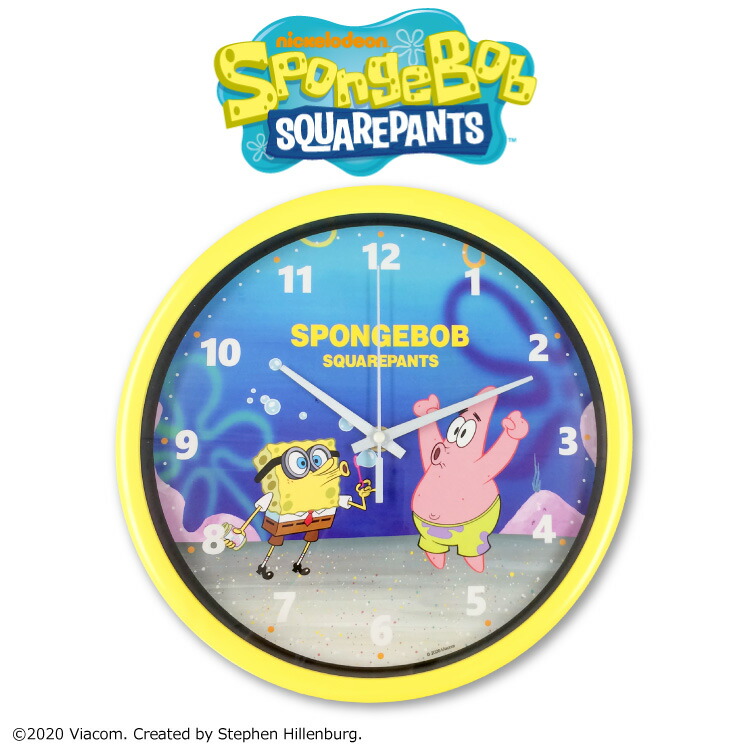 楽天市場 スポンジボブ コラボ 掛け時計 シャボン玉 サンキューマート ネコポス不可 サンキューマート Web Shop