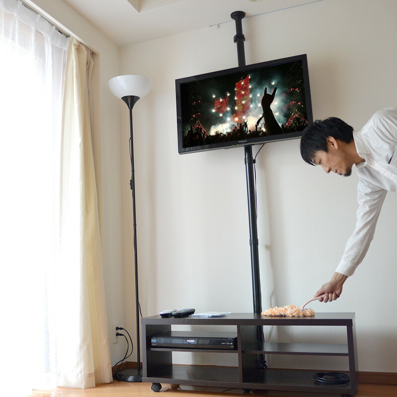 Thanko The Anywhere Wall Hangings Like Tv Stands Thrust Tv Pole