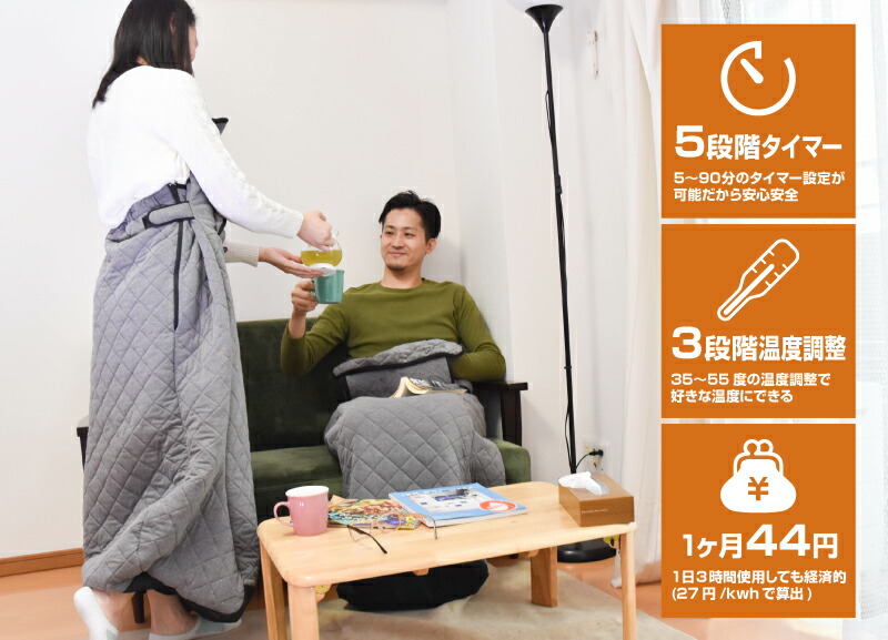 楽天市場 販売終了 おひとりさま用着るこたつ Tkwkohk3 歩ける 毛布 冬物 あったかグッズ 起毛 ボア 着れる ブランケット 送料無料 サンコーレアモノショップ