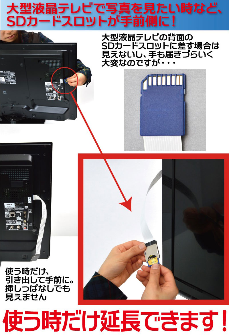 日本未発売】 公式 SD-microSD変換エクステンションケーブル SDCVET2K 