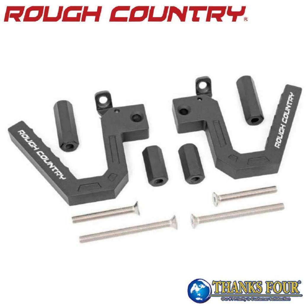 ROUGH COUNTRY ラフカントリー アルミ製 グラブハンドル ブラック フロントのみ JEEP JKラングラー 2007年～2018年