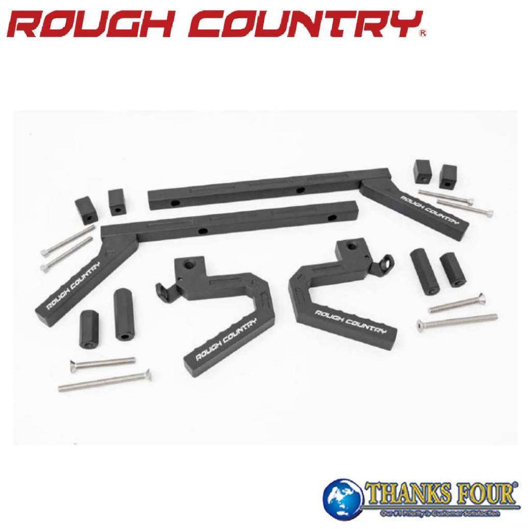ROUGH COUNTRY ラフカントリー アルミ製 グラブハンドル ブラック フロント/リア JEEP JKラングラー 2007年～2018年