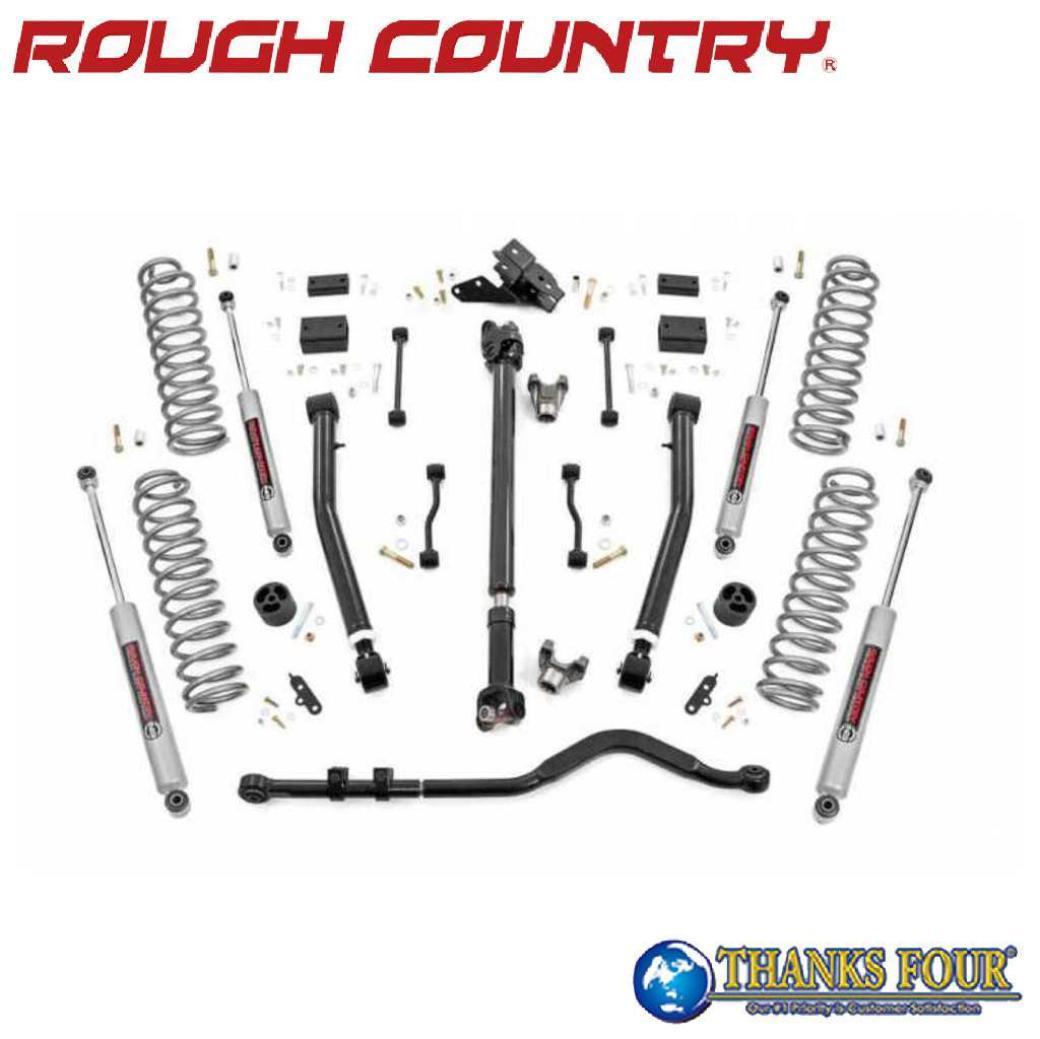 ROUGH COUNTRY ラフカントリー 3.5インチリフトアップキット 左ハンドル用 N3ショック/ロワーコントロールアーム付き JEEP JLラングラー ルビコン 4ドア 2018年～