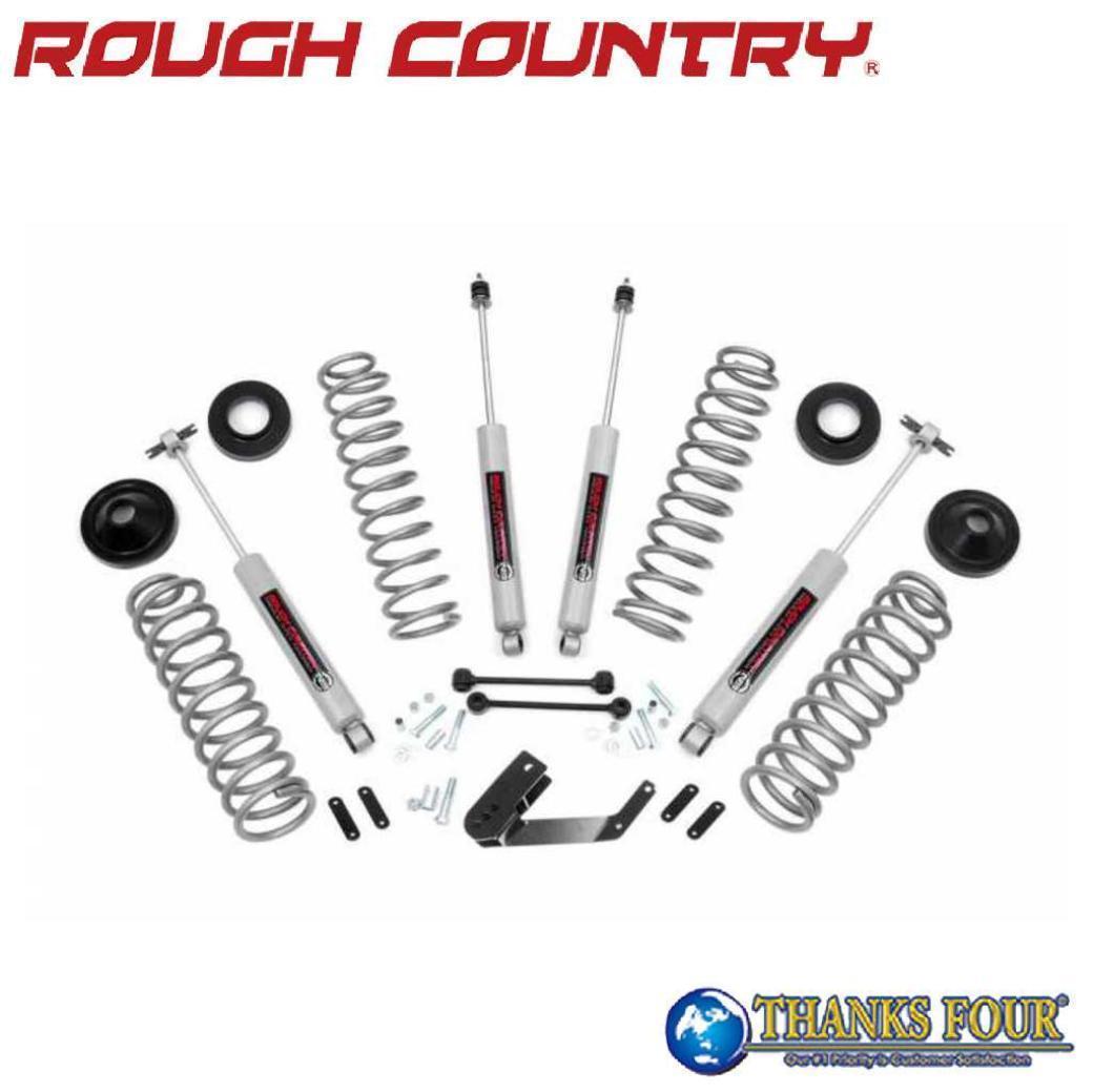 ROUGH COUNTRY ラフカントリー 3.25インチリフトアップキット 左ハンドル用 プレミアムN3ショック付き JEEP JKラングラー 2ドア 2007年～2018年