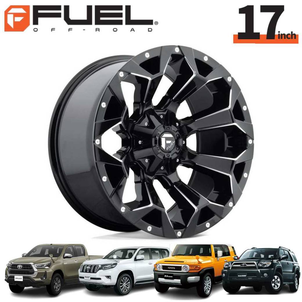 値下げ！】FUEL D674 BLITZ 17×9J +1 6H139.7 マットブラック プラド