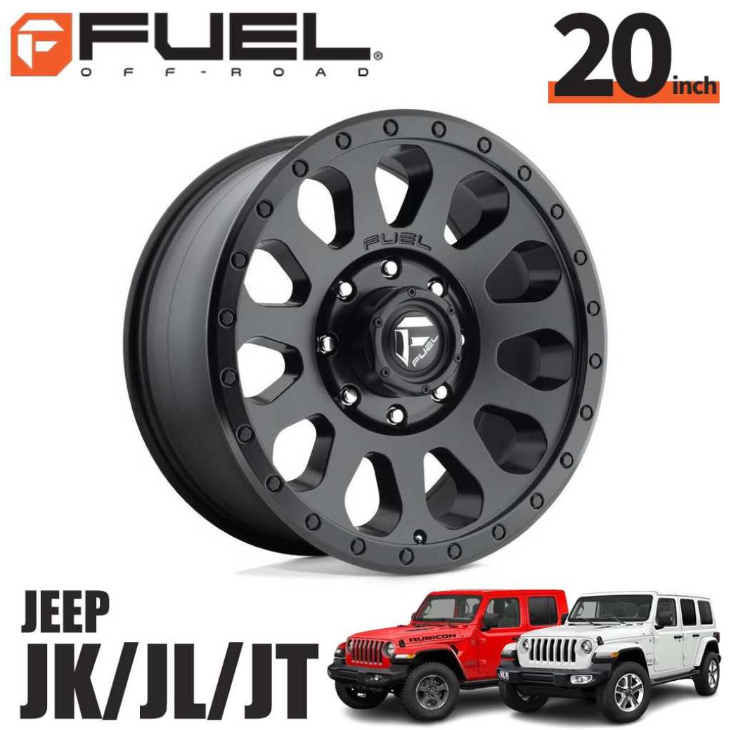 FUEL OFFROAD フューエルオフロード 20インチアルミホイール 1本 D579 VECTOR ベクター マットブラック 20×10J 5H 127 -18 CB78.1 ジープ JK / JL ラングラー・JTグラディエーター オーバーフェンダー用 / D57920007347