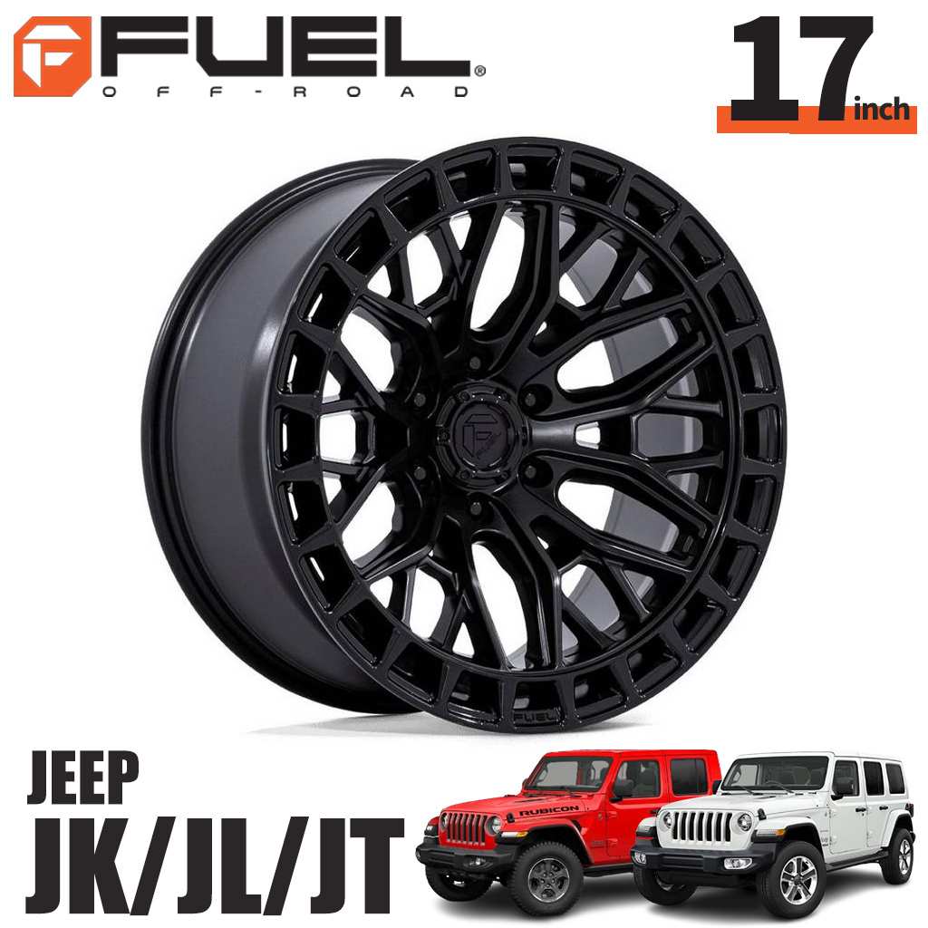 FUEL OFFROAD17インチアルミホイール 1本FC869 SIGMA シグマ ブラックアウトW / グロスブラックリップ17&times;9J 5H 127 +1 CB71.5ジープ JK/JLラングラー・JTグラディエーターオーバーフェンダー用 / FC869MB17905001｜サンクスフォー