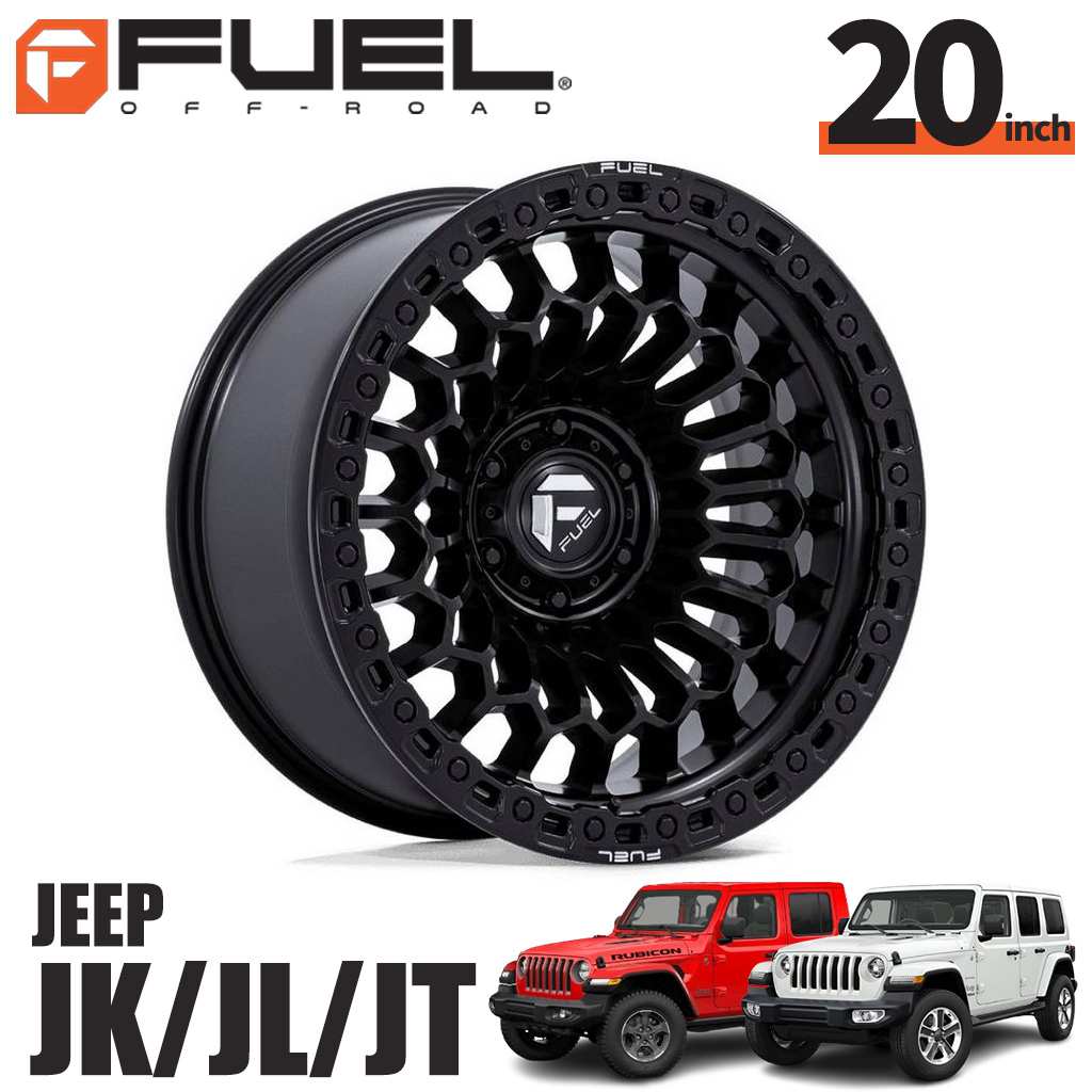 FUEL OFFROAD 20インチアルミホイール 1本 FC870 SINISTER シニスター マットブラック 20×10J 5H 127 -18 CB78.1 ジープ JK/JLラングラー・JTグラディエーター オーバーフェンダー用 / FC870MX20105018N