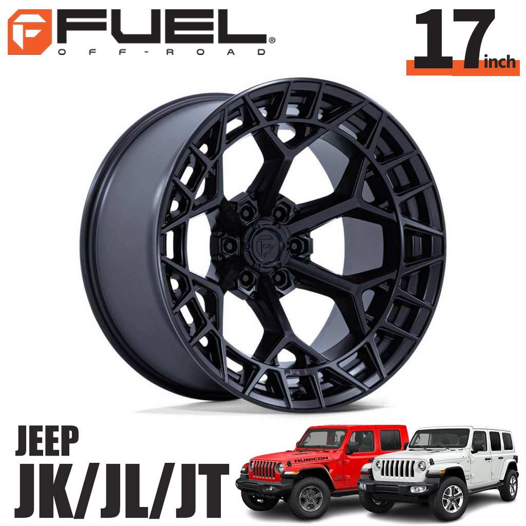 FUEL OFFROAD 17インチアルミホイール 1本 FC873 CHARGER チャージャー ブラックアウト 17×9J 5H 127 -12 CB71.5 ジープ JK/JLラングラー・JTグラディエーター オーバーフェンダー用 / FC873MX17905012N 43,030円