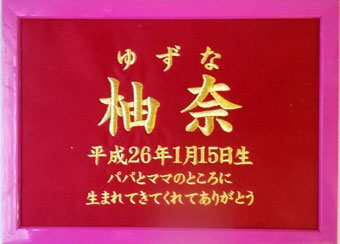 希少 楽天市場 命名刺繍額 女の子に人気 エンジベース 額 フレーム ピンク 赤ちゃん体重テディベア製造直販店 本店は Lexusoman Com