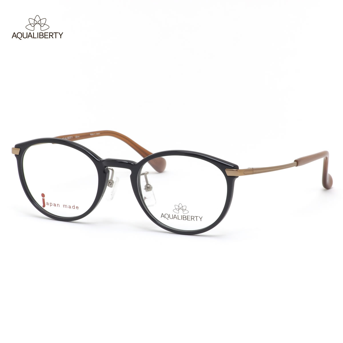 14時までのご注文なら即日発送可能 ギフトバッグ コンビニ決済手数料無料 メガネ 日本全国送料無料 Bk 48 アクアリバティ アクアリバティ 48 Aqualiberty 黒ぶち 眼鏡 正規商品販売店 軽い アクアリバティ メガネ Aq くろぶち 丸 日本製 Made In Japan メンズ