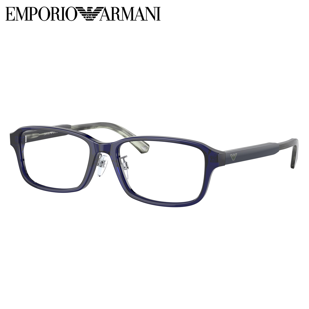エンポリオアルマーニ　サングラス　チタン　シルバー×グレー　y2k ケース付 EMPORIO ARMANI オリジナルレンズカラー ライトカラー