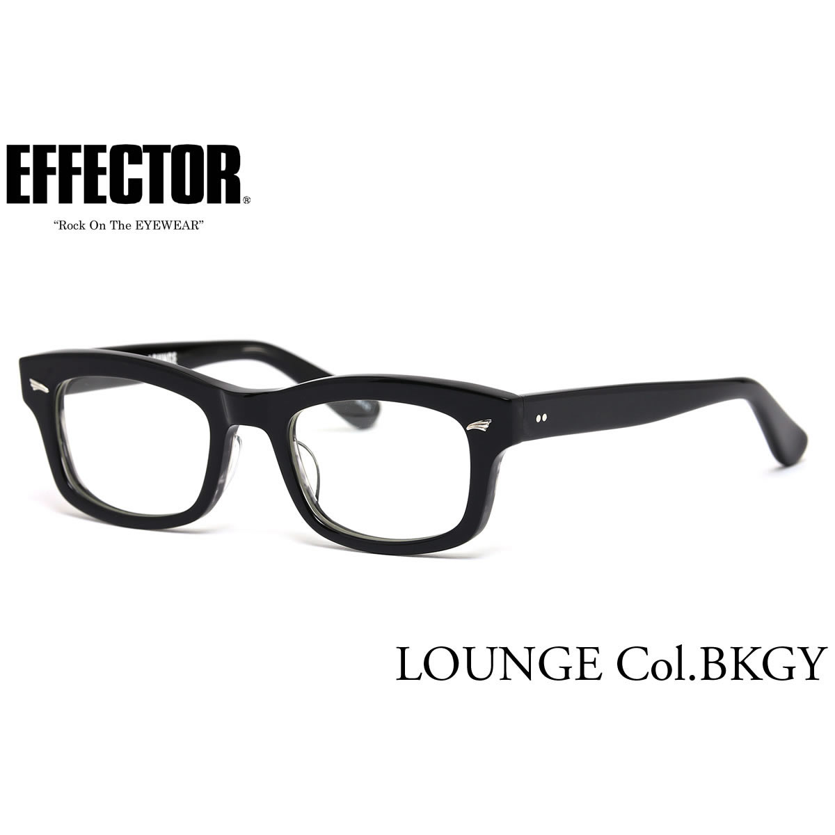 楽天市場 Effector エフェクター 眼鏡 メガネ フレーム Lounge Bkgy 49サイズ エフェクター Effector ラウンジ Uvカット仕様伊達メガネレンズ付 日本製 メンズ レディース メガネ サングラスのthat S