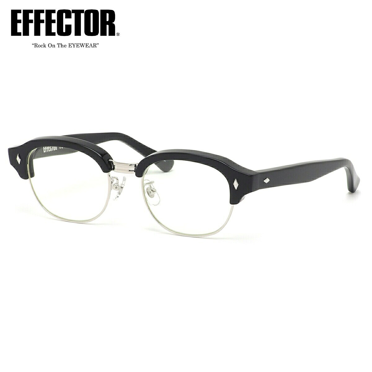 エフェクター メガネ reed BK 50 UVカット 伊達メガネレンズ付 EFFECTOR リード サーモント ブロウ 15周年記念モデル 人気 おしゃれ 太フレーム 太い 黒縁 日本製 鯖江 メンズ レディース 30,030円