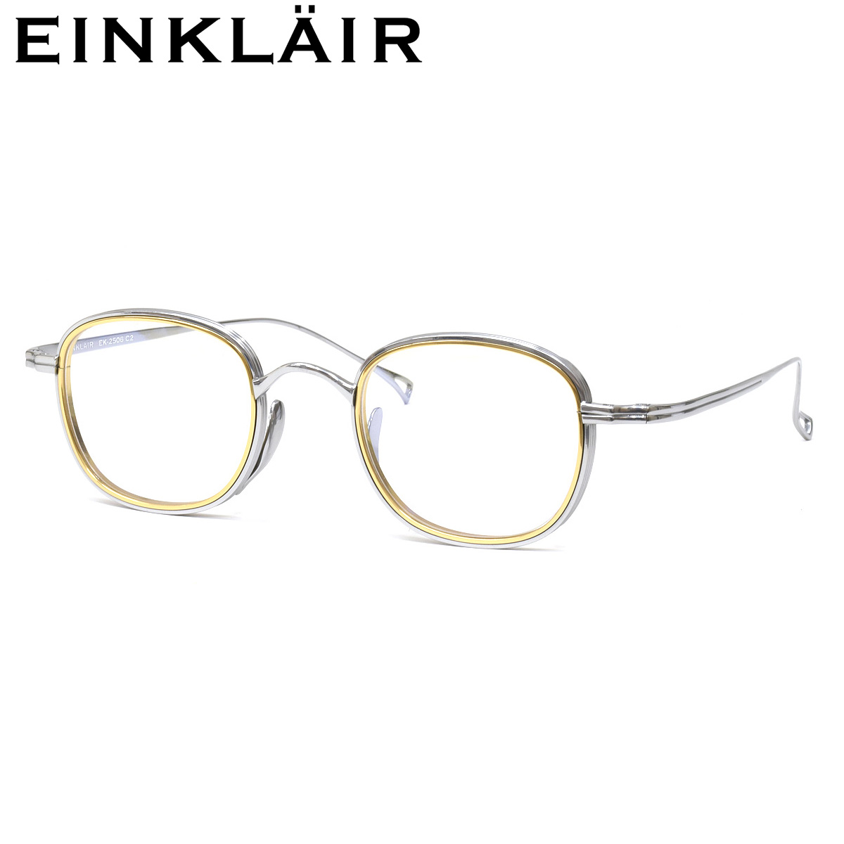 アインクレア EK-2506 C2 46 メガネ EINKLAIR チタン 軽量 メンズ レディース