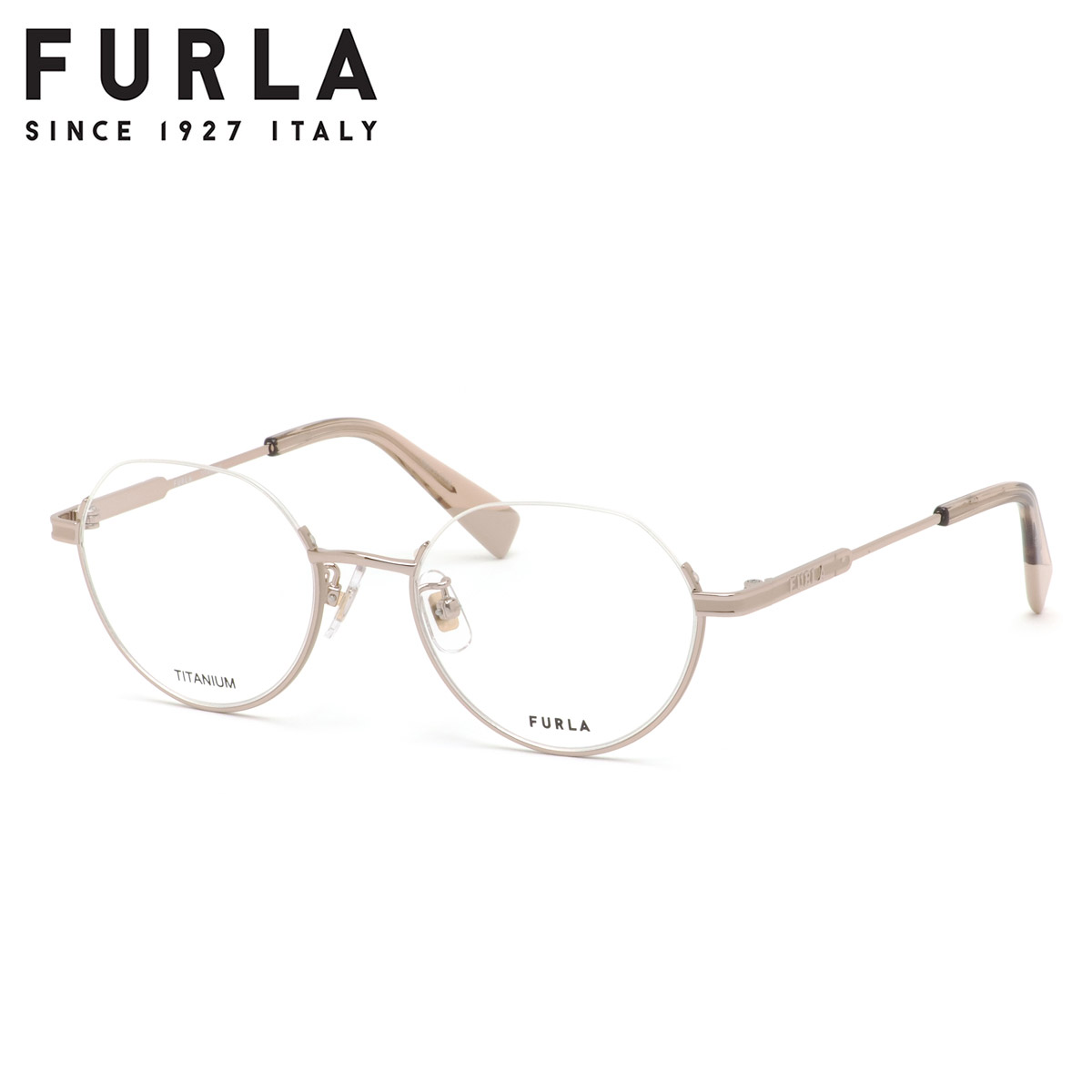 フルラ VFU797J 08NE 50 メガネ FURLA アンダーリム 逆ナイロール レディース