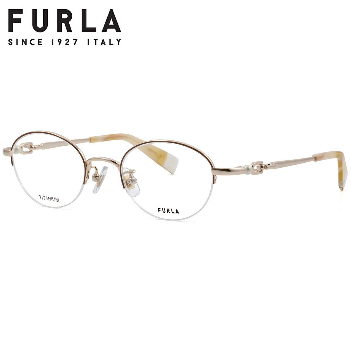 フルラ VFUB38J 0594 47 メガネ FURLA ハーフリム ローブリッジフィット アジアンフィット レディース|メガネ・サングラスのThat’s