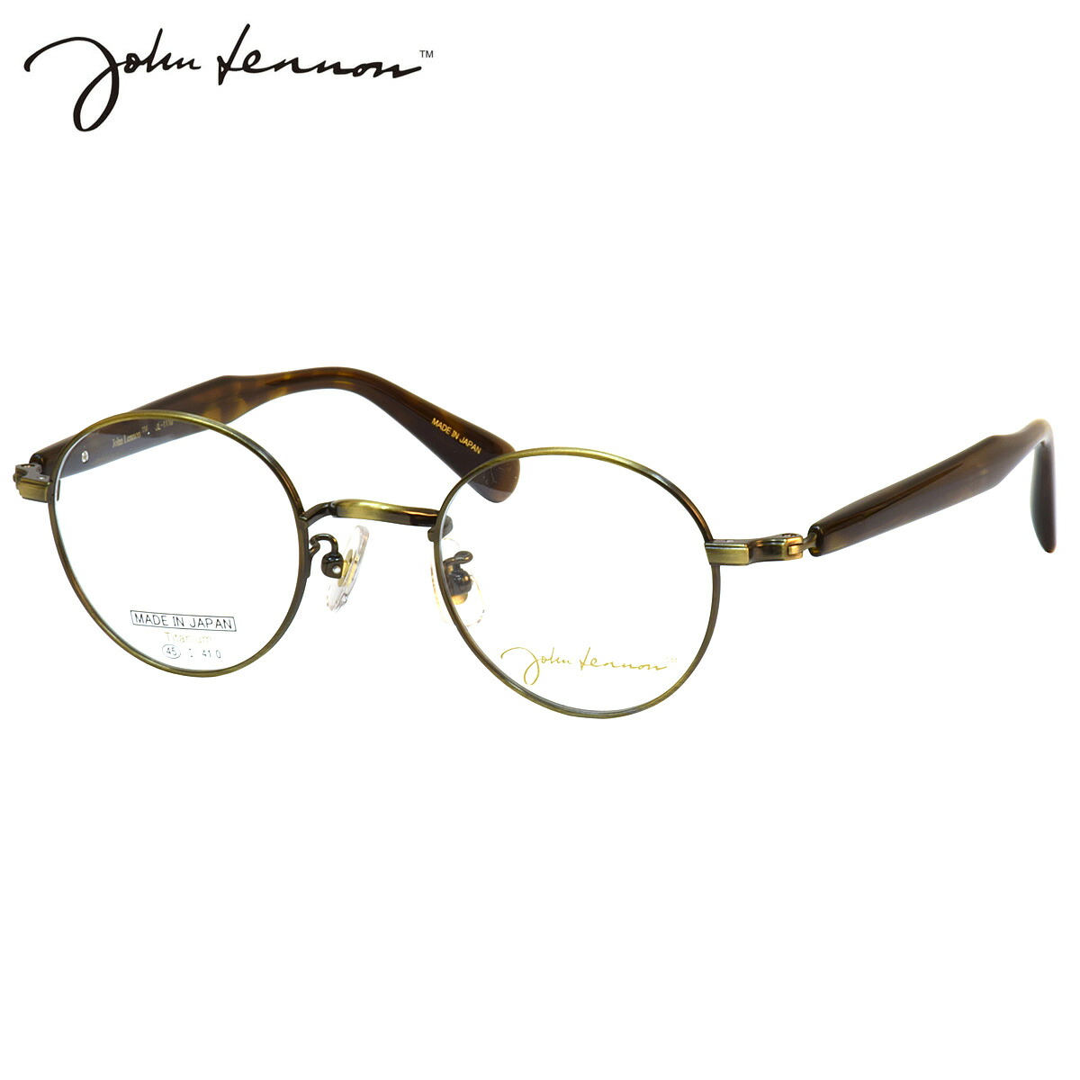 ジョンレノン JL-1110 3 45 メガネ John Lennon チタン βチタン ゴールド 日本製 国産 メンズ レディース｜メガネ・サングラスのThat&rsquo;s