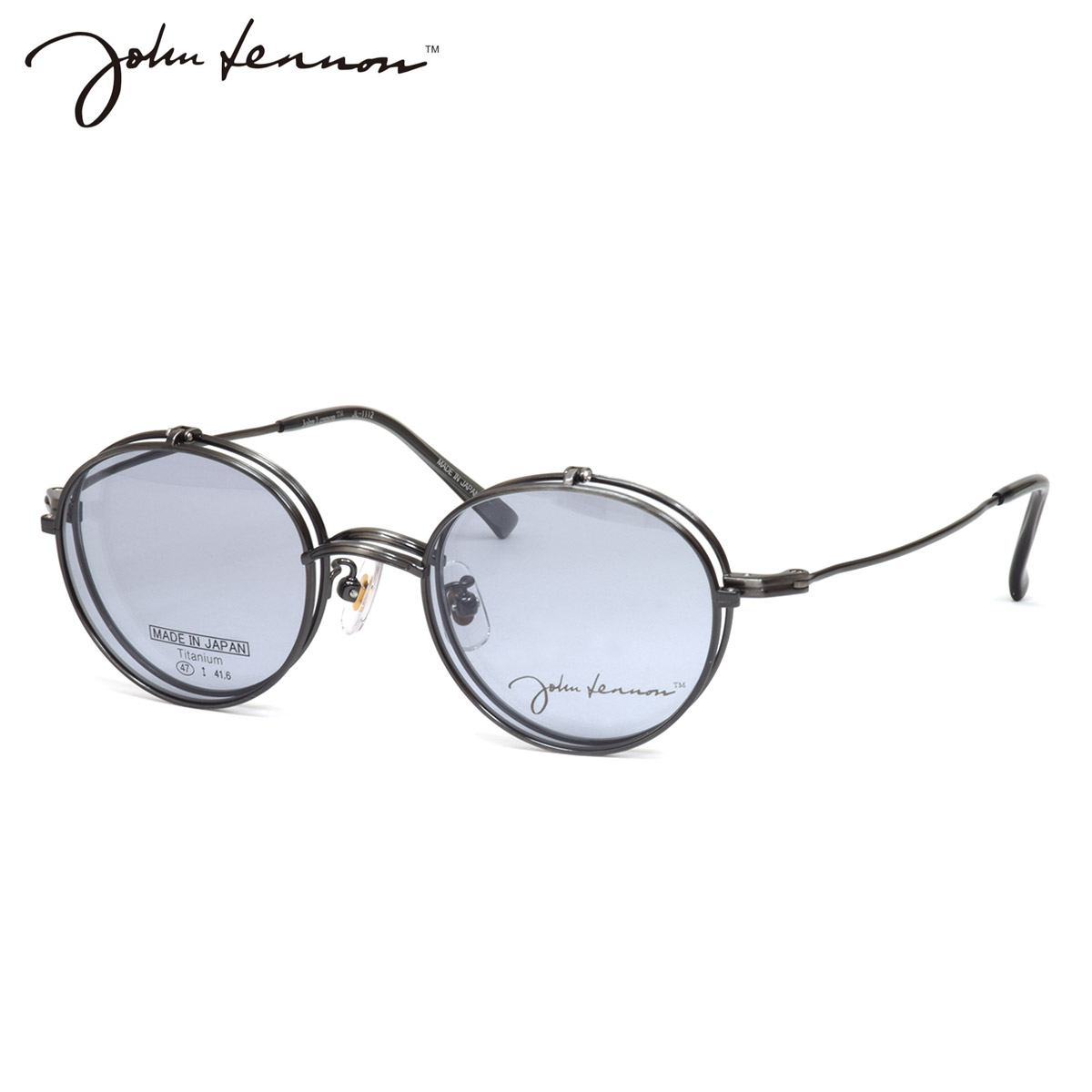 john lennon 跳ね上げ式　眼鏡　メガネ　サングラス　チタン 楽天市場】ジョンレノン JL-1112 1 47 メガネ サングラス John Lennon