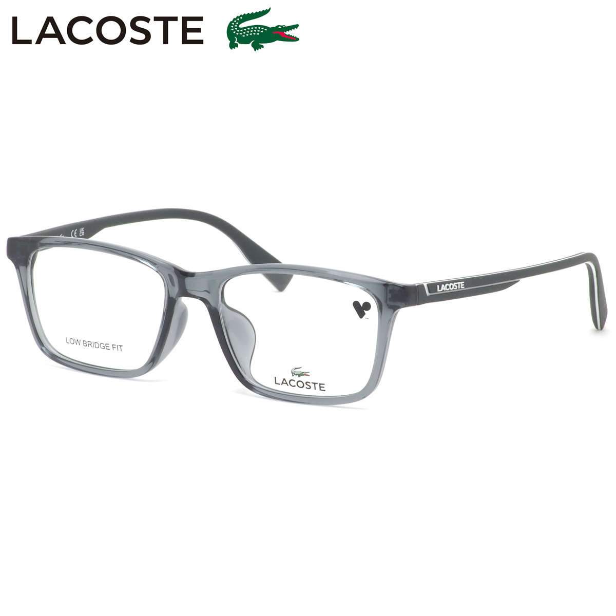 ラコステ L2971LB 035 53 メガネ LACOSTE クリアグレー ローブリッジフィット メンズ レディース