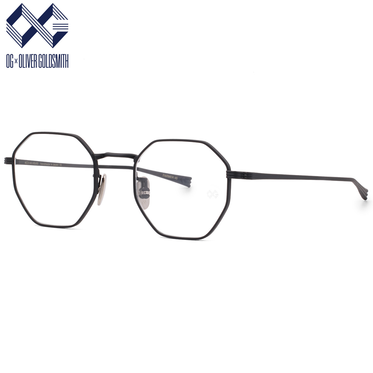 オージー・バイ・オリバー・ゴールドスミス FARMER45 M.BLACK 45 メガネ OG×OLIVER GOLDSMITH 日本製 国産 made in japan メンズ レディース|メガネ・サングラスのThat’s