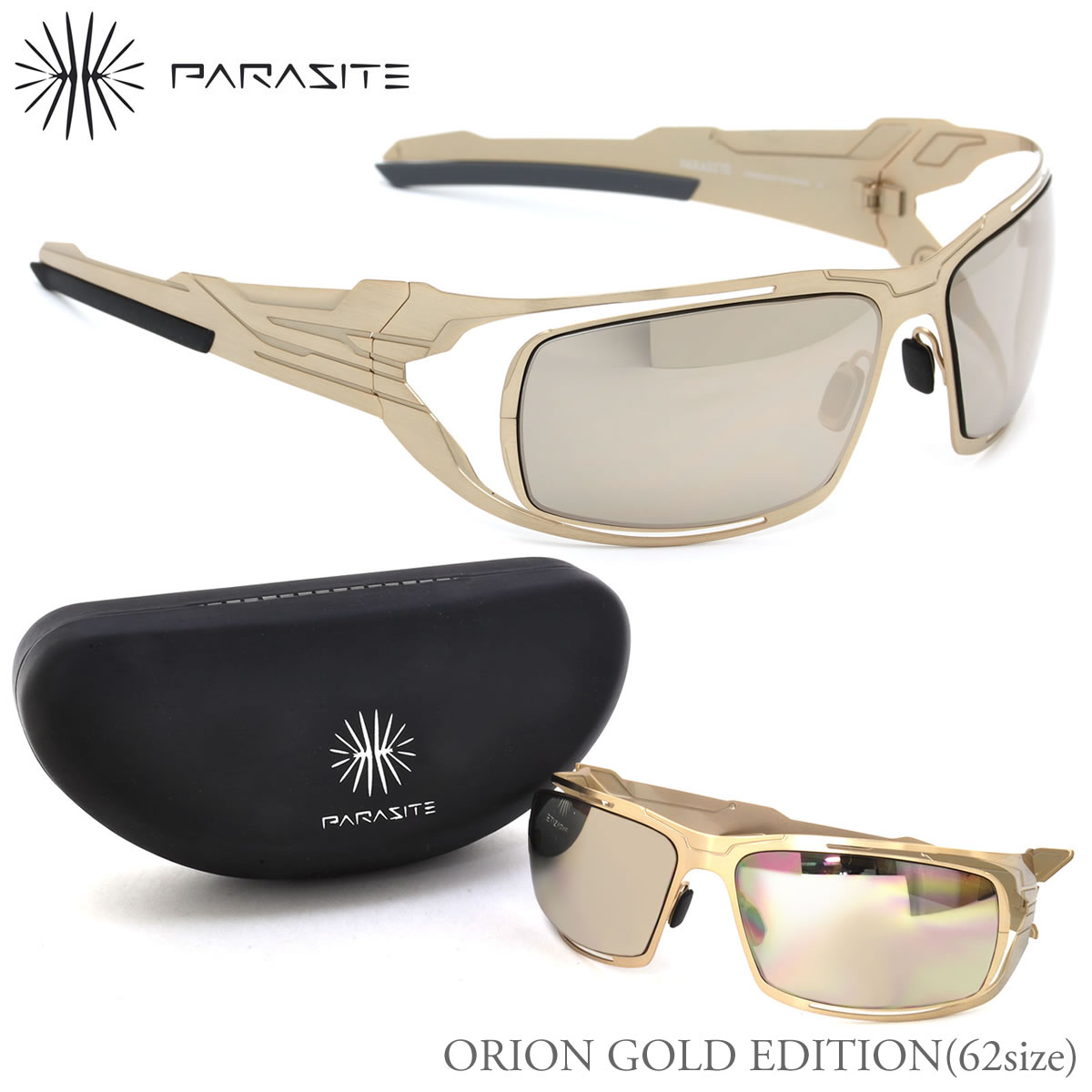 62%OFF!】 PARASITE パラサイト サングラス ORION GOLD 62サイズ