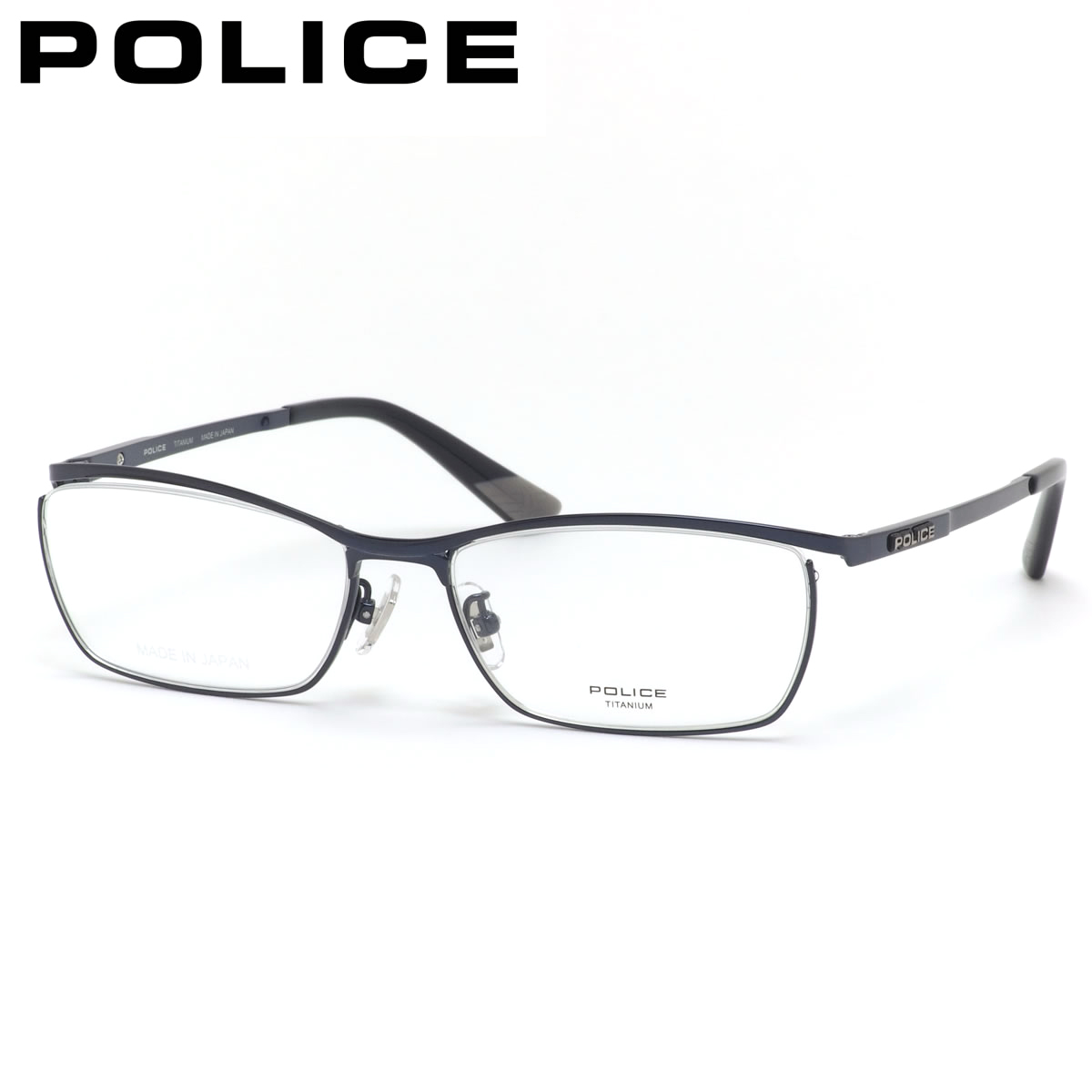 ポリス メガネフレーム 国内正規販売店 VPLE12J 0N42 56 POLICE メイド・イン・ジャパンコレクション 日本製 国産 Made In Japan伊達メガネ 度付き イタリア ブランド 人気 おしゃれ メンズ レディース