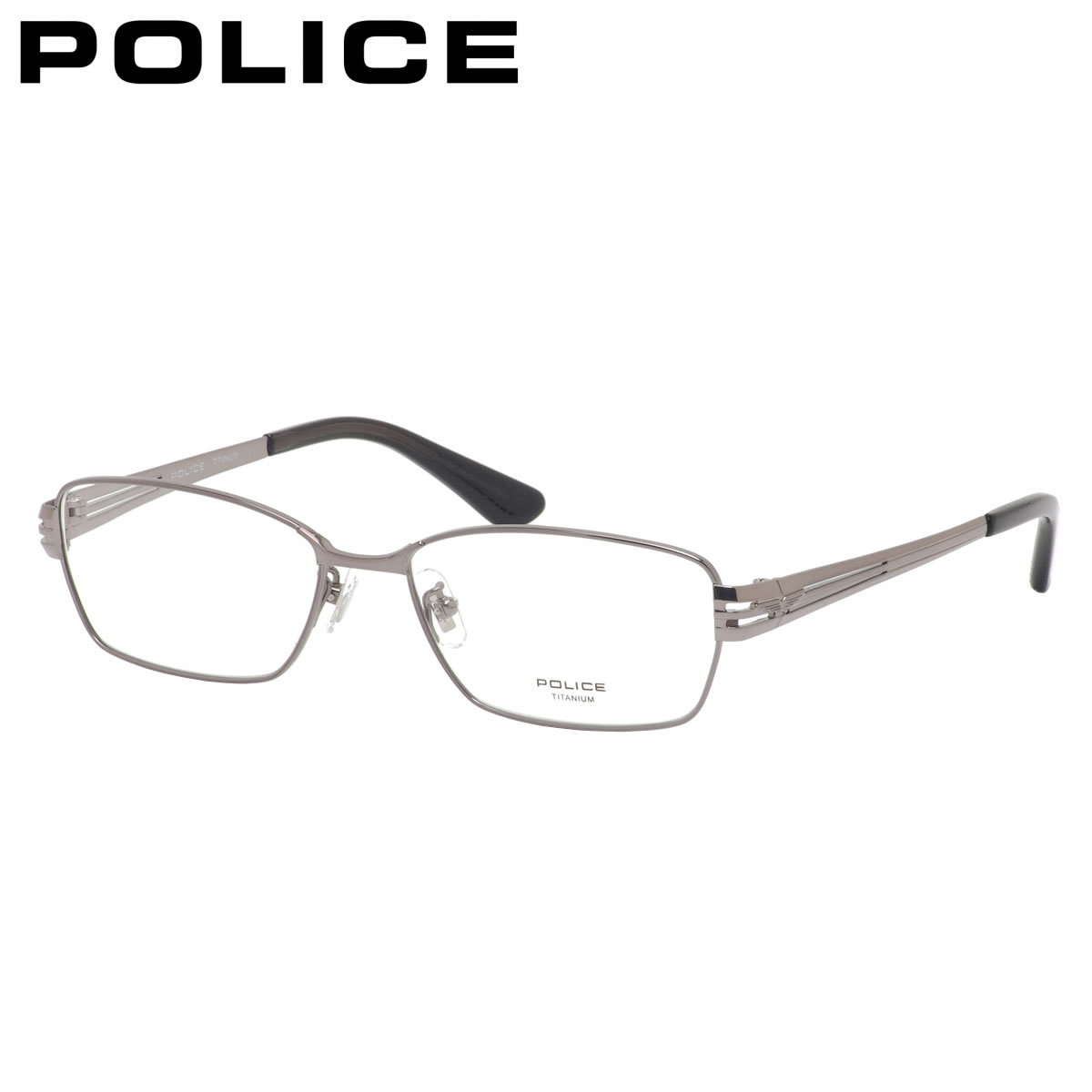 ポリス VPLE68J 0568 55 メガネ POLICE イーグルロゴ 軽量 メンズ レディース 2022モデル