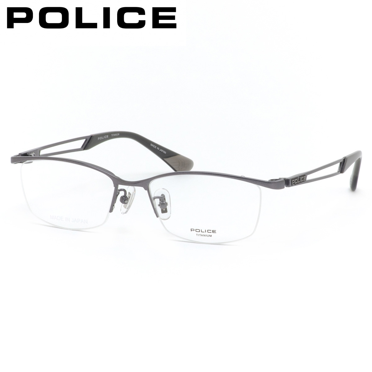楽天市場】ポリス VPLP04J 08GZ 53 メガネ POLICE ハーフリム