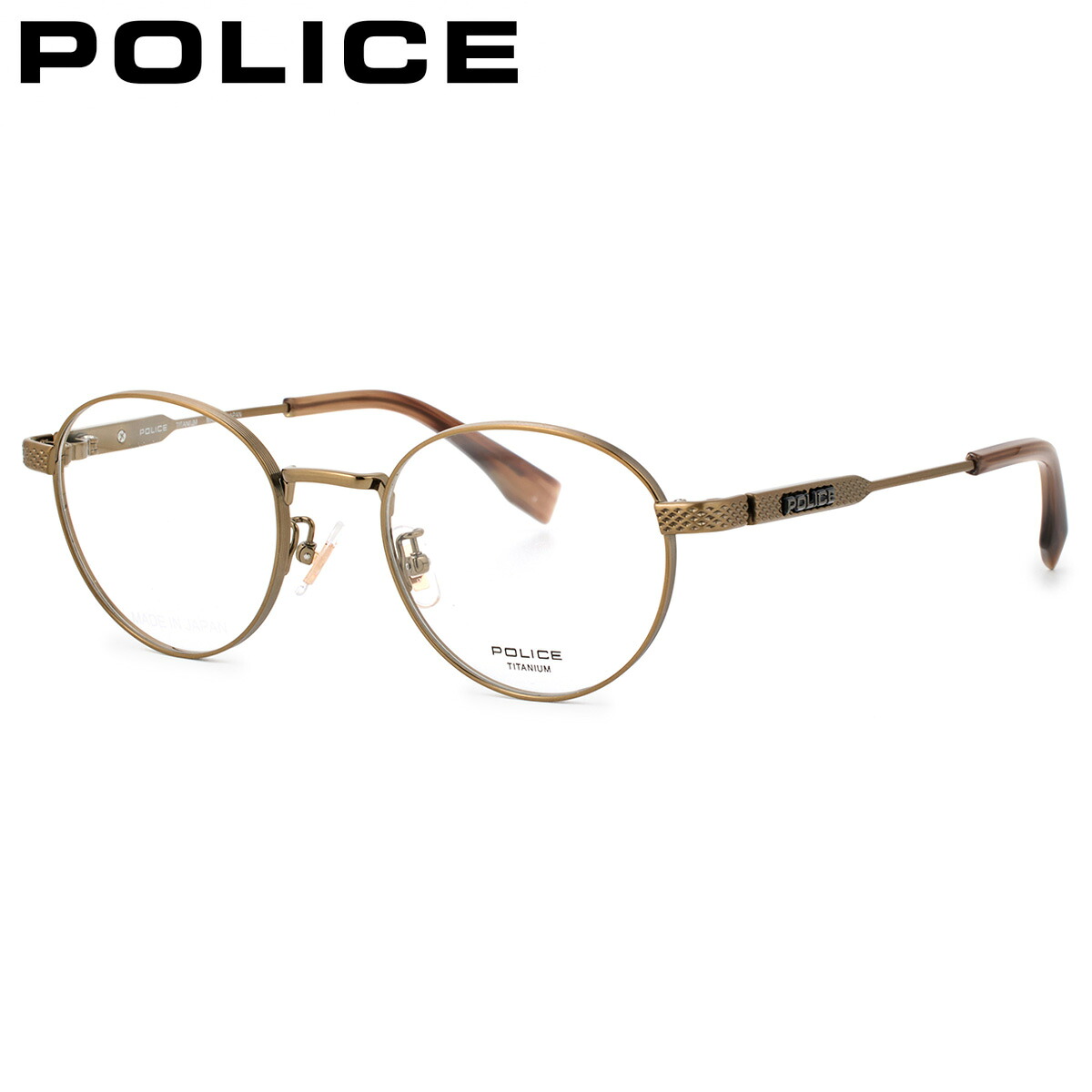 ポリス メガネフレーム 国内正規販売店 VPLU51J 0K3W 49 POLICE 眼鏡 日本製 国産 伊達メガネ 度付き イタリア ブランド 人気 おしゃれ メンズ レディース